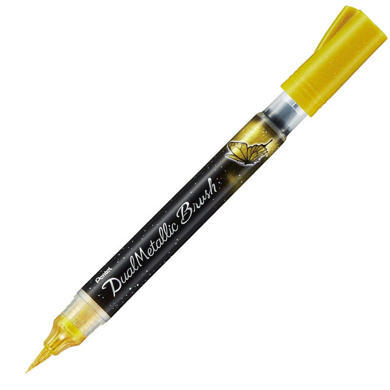 Pentel XGFH-DX Dual Metallic Brush, Gold - Image 1